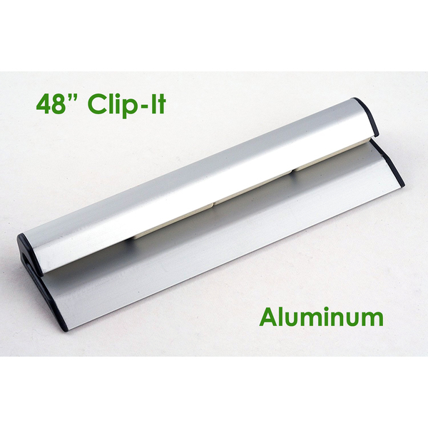 Electriduct Clip-It Strip 48" Magnetic Note and Paper Holder- Aluminum HM-CSA-48